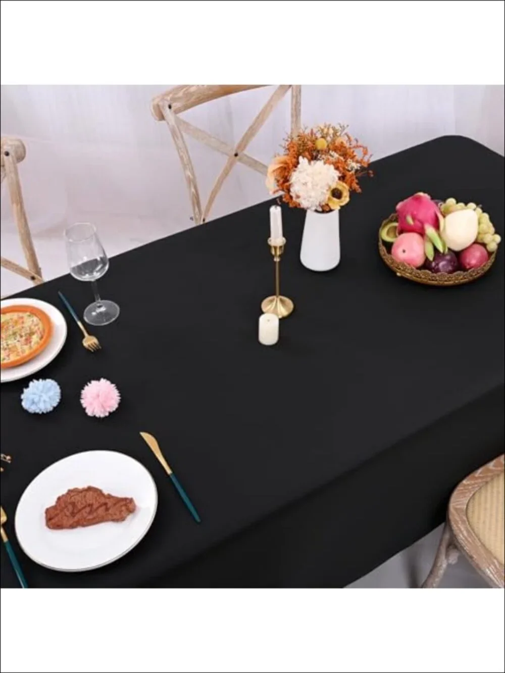 Waterproof Polyester Tablecloths 60 x 102 Rectangular Dining Party